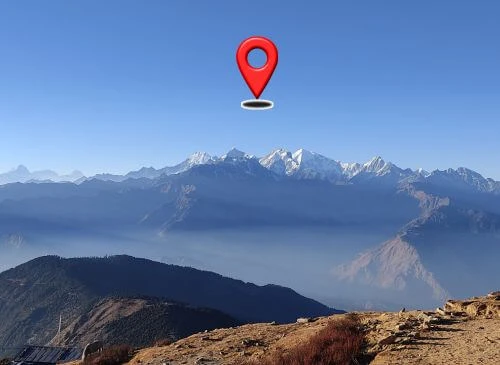 Gosaikunda Trek Map and Altitude Distance Markers