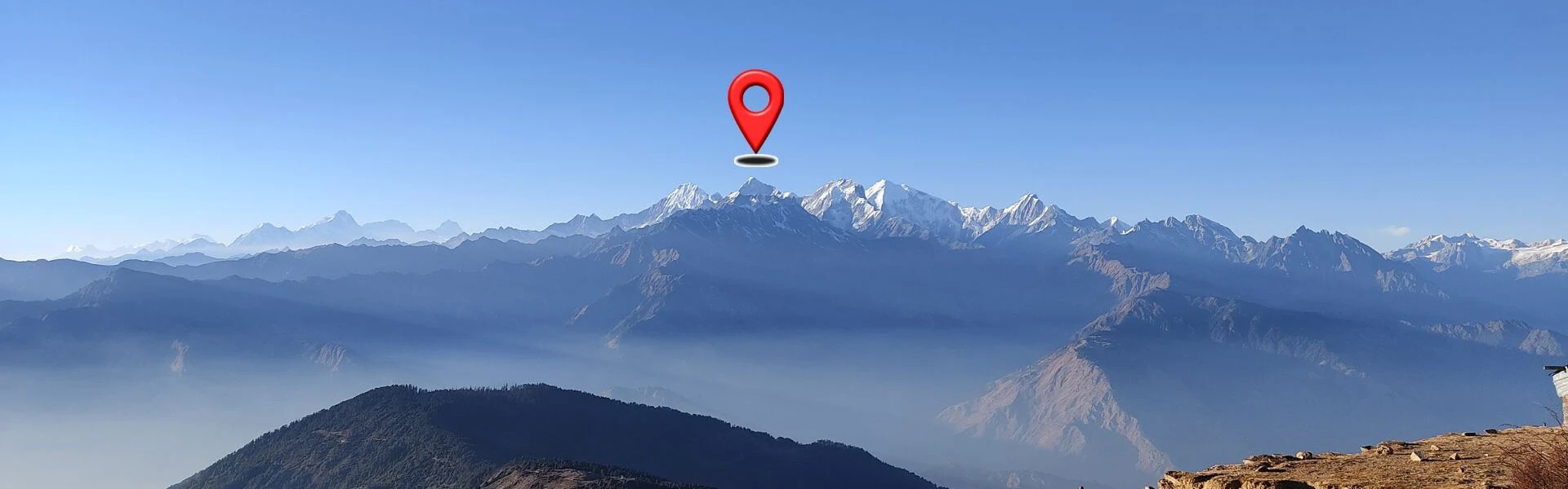Gosaikunda Trek Map and Altitude Distance Markers