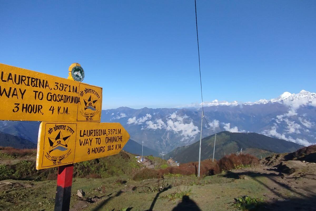 Gosaikunda Trek Route In Winter