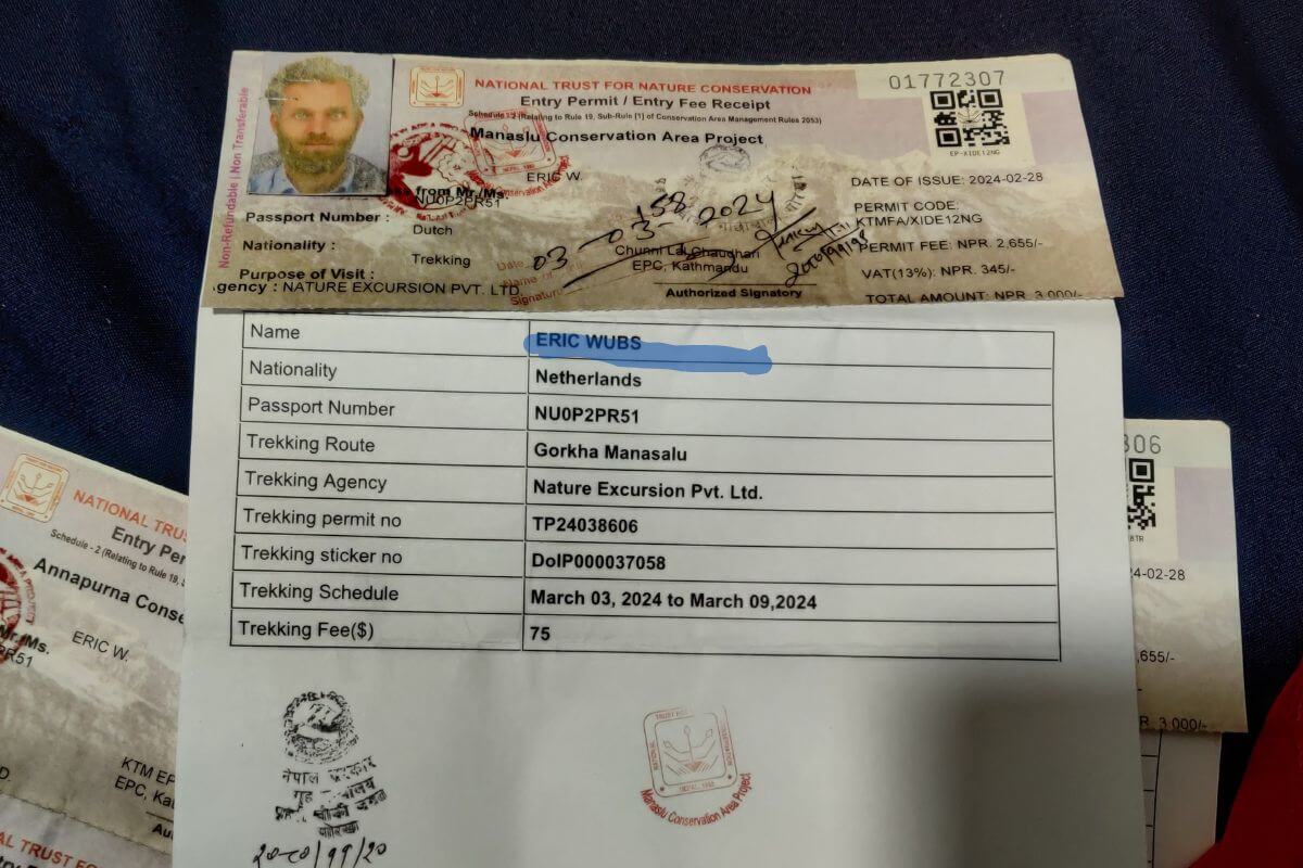 Manaslu Trek Permit