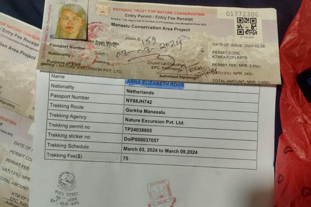 Manaslu Trek Permit